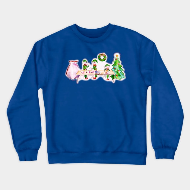 Santa's elves working Crewneck Sweatshirt by holidaystore